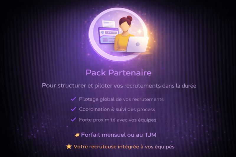 Pack Partenaire – Agence de recrutement à Marseille pour structurer et piloter vos recrutements dans la durée